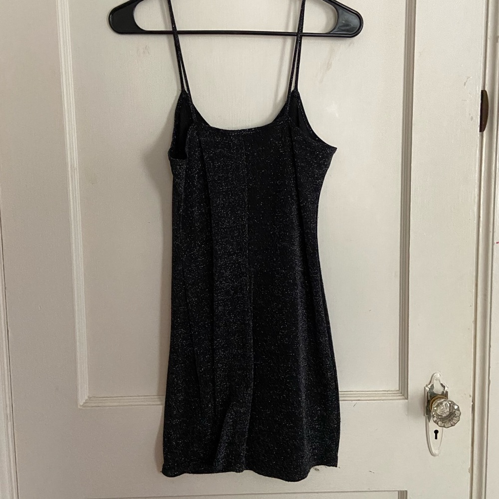 Vintage Y2K Metallic Little Black Dress - Picture 9 of 9